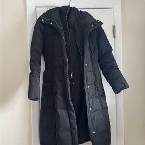 Cole Haan Women's Black Long Puffer Jacket